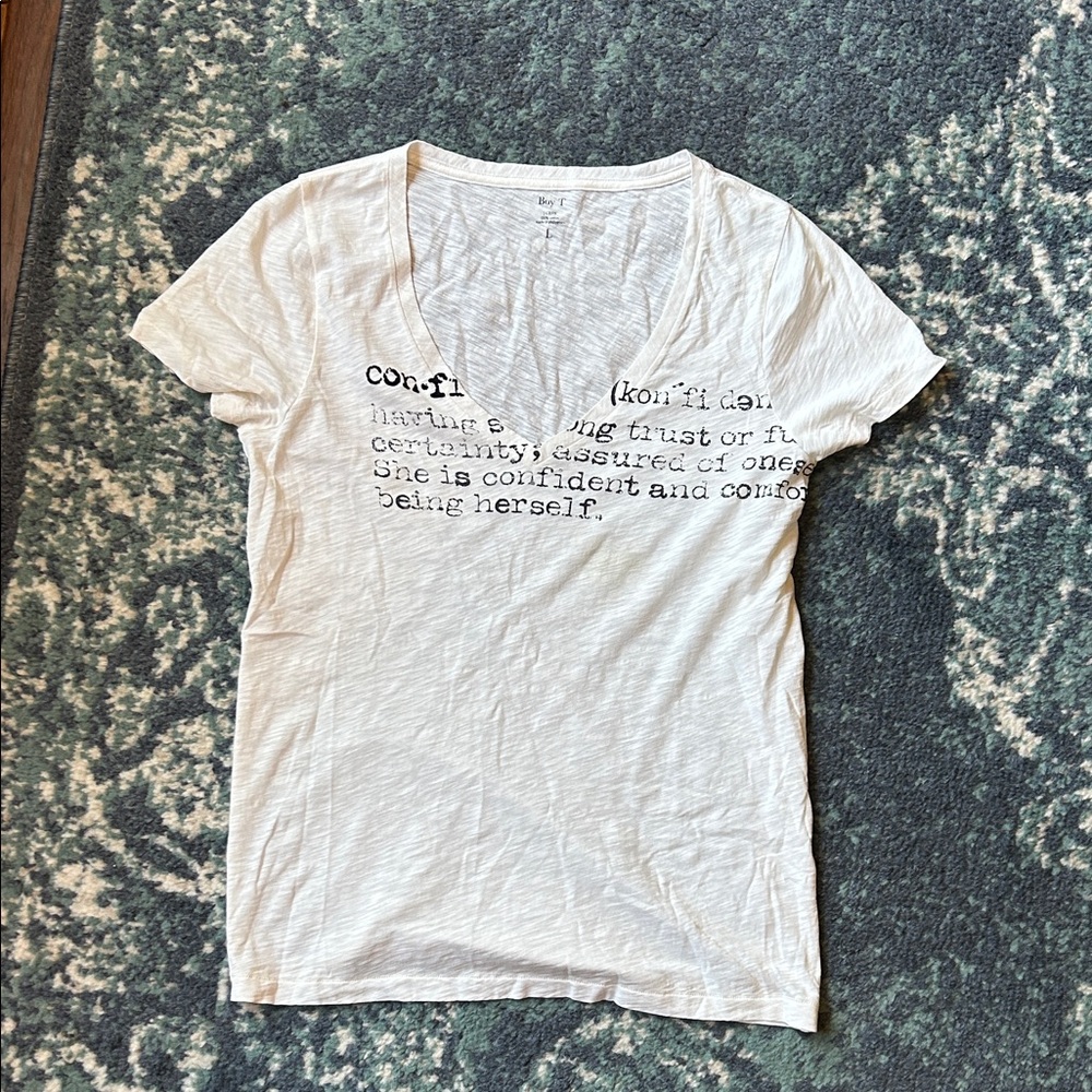 J.Crew White Graphic T-Shirt